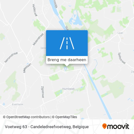 Voetweg 63 - Candeledreefvoetweg kaart