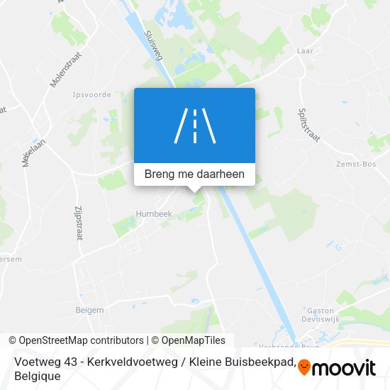 Voetweg 43 - Kerkveldvoetweg / Kleine Buisbeekpad kaart
