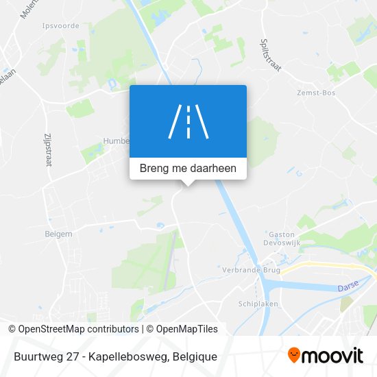 Buurtweg 27 - Kapellebosweg kaart