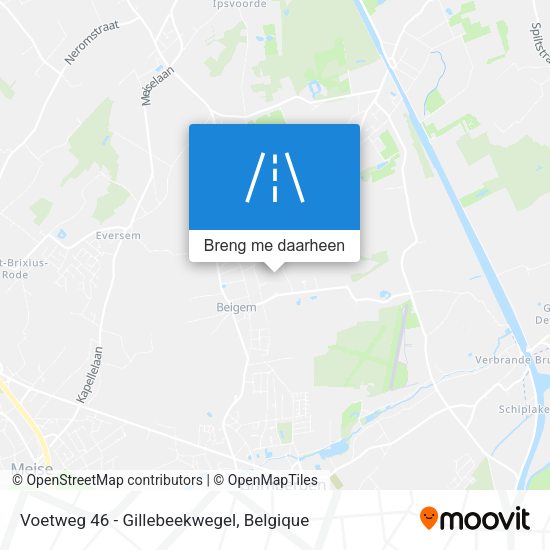 Voetweg 46 - Gillebeekwegel kaart