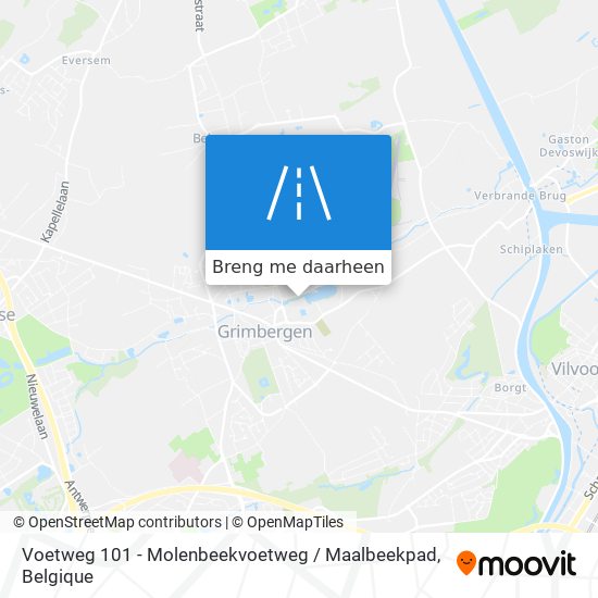 Voetweg 101 - Molenbeekvoetweg / Maalbeekpad kaart