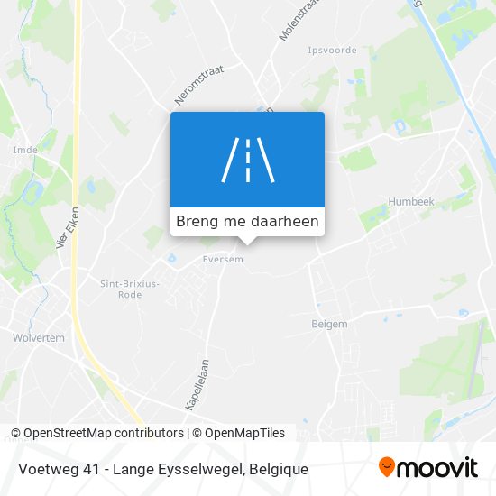 Voetweg 41 - Lange Eysselwegel kaart