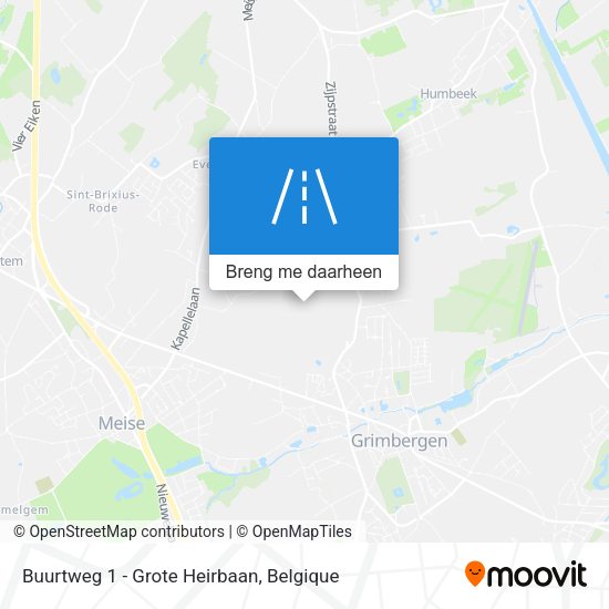 Buurtweg 1 - Grote Heirbaan kaart