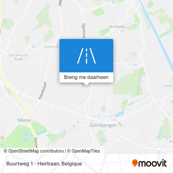 Buurtweg 1 - Heirbaan kaart