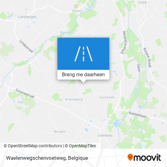 Waelenwegschenvoetweg kaart