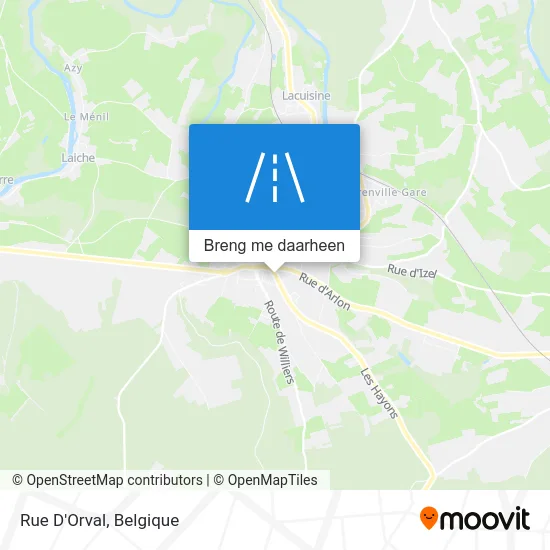 Rue D'Orval kaart