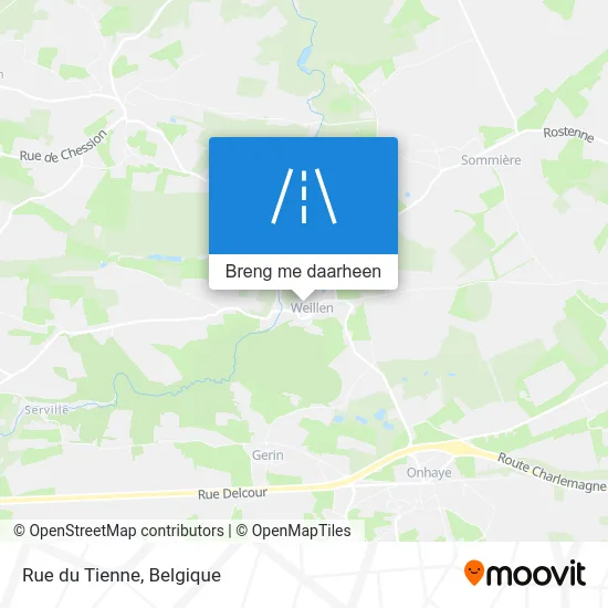 Rue du Tienne kaart
