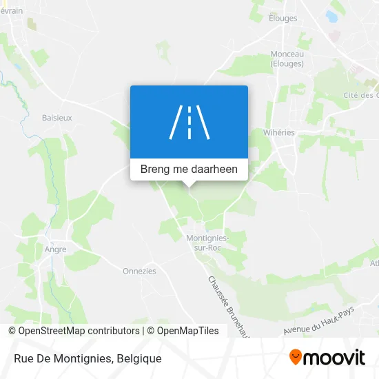 Rue De Montignies kaart