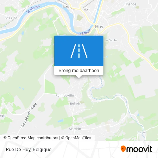 Rue De Huy kaart