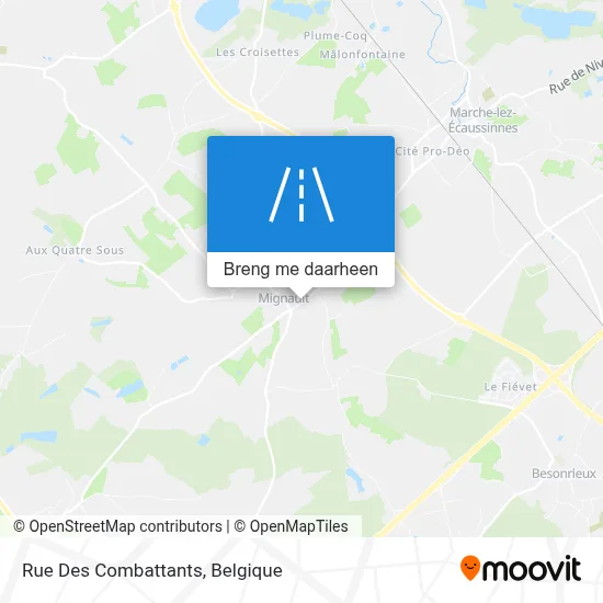 Rue Des Combattants kaart