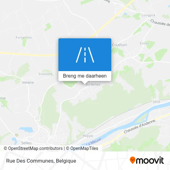 Rue Des Communes kaart