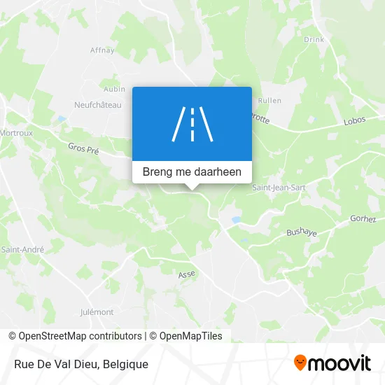Rue De Val Dieu kaart