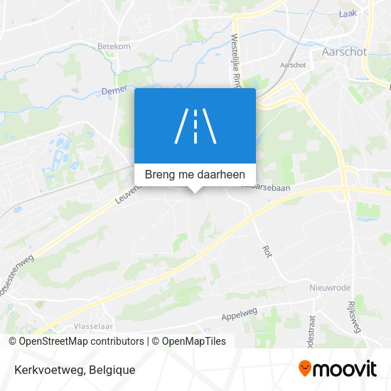 Kerkvoetweg kaart