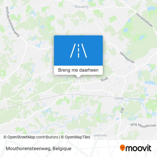 Mouthorensteenweg kaart