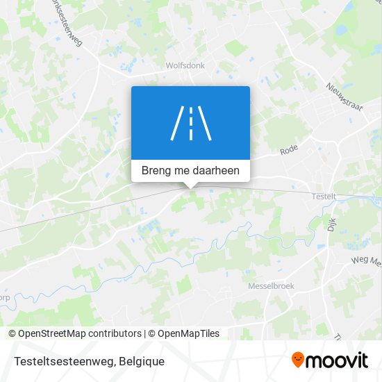 Testeltsesteenweg kaart