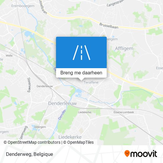 Denderweg kaart