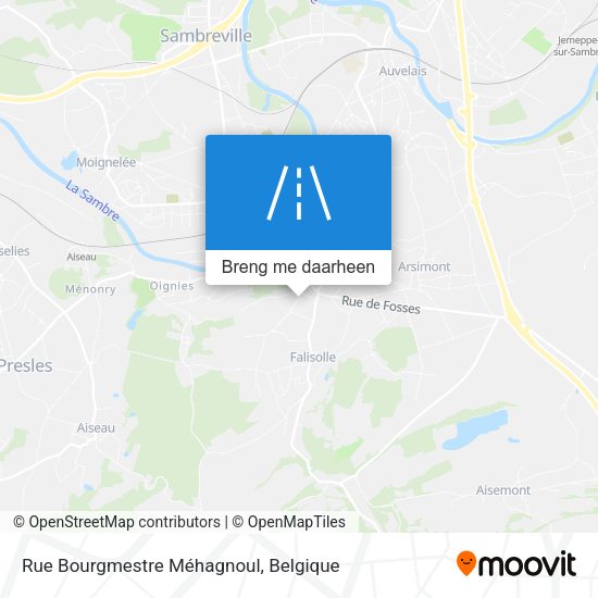 Rue Bourgmestre Méhagnoul kaart