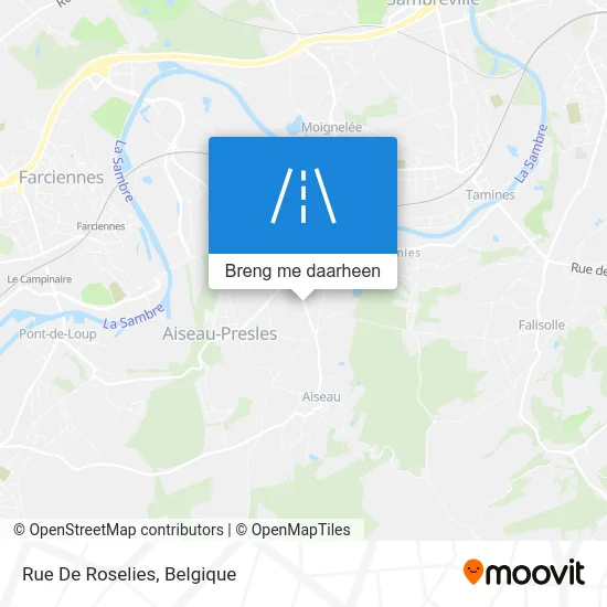 Rue De Roselies kaart