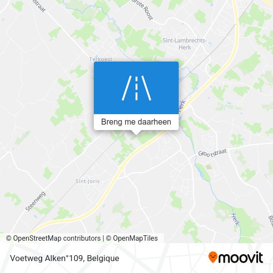 Voetweg Alken°109 kaart