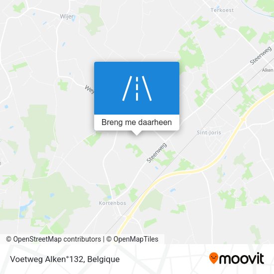 Voetweg Alken°132 kaart
