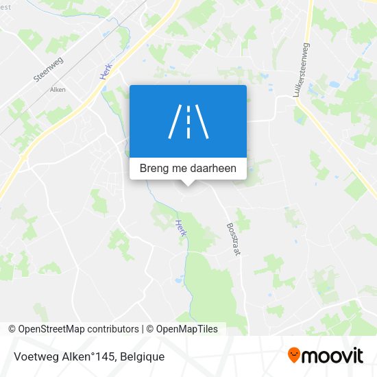 Voetweg Alken°145 kaart