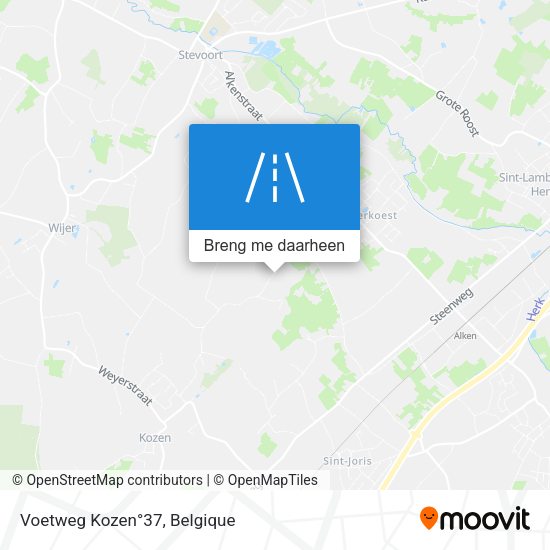 Voetweg Kozen°37 kaart