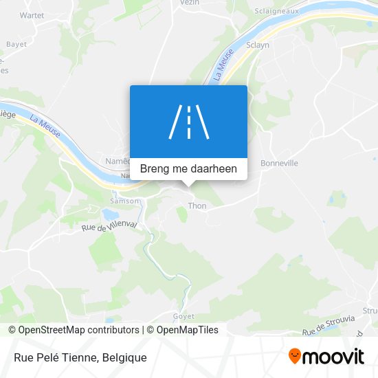 Rue Pelé Tienne kaart