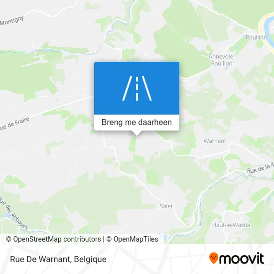 Rue De Warnant kaart