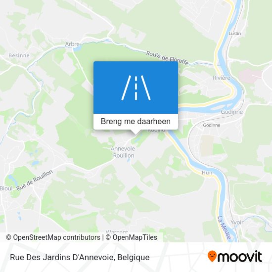 Rue Des Jardins D'Annevoie kaart
