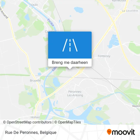 Rue De Peronnes kaart