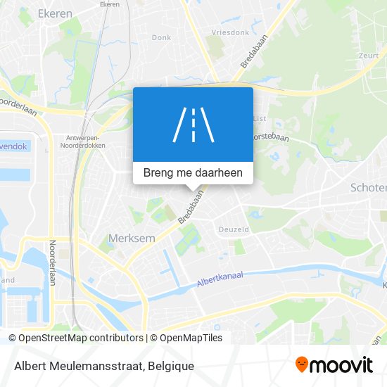 Albert Meulemansstraat kaart