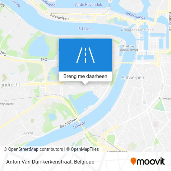 Anton Van Duinkerkenstraat kaart