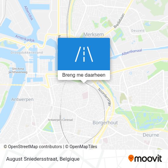 August Sniedersstraat kaart