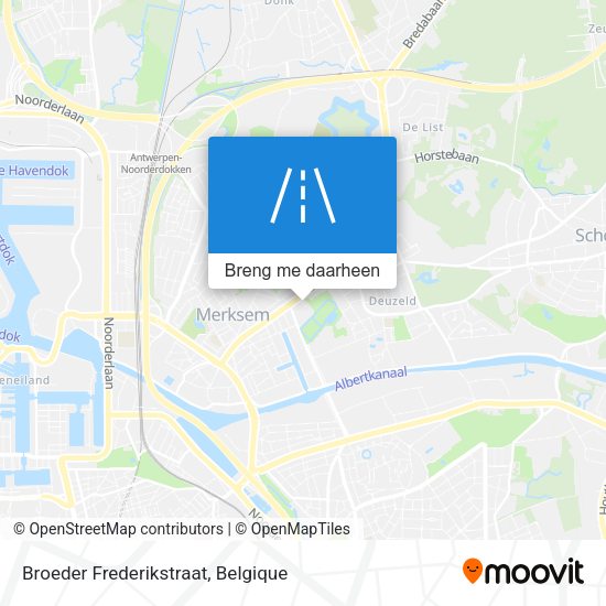 Broeder Frederikstraat kaart