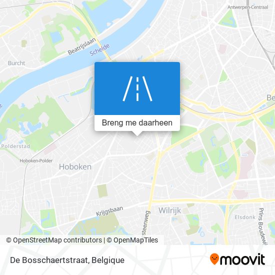 De Bosschaertstraat kaart