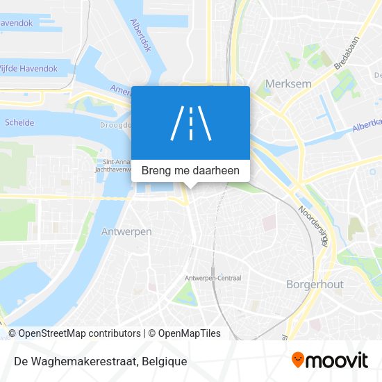 De Waghemakerestraat kaart