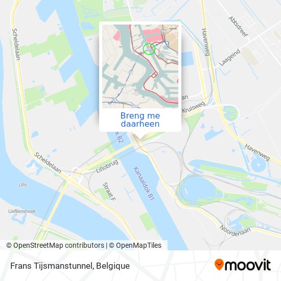 Frans Tijsmanstunnel kaart