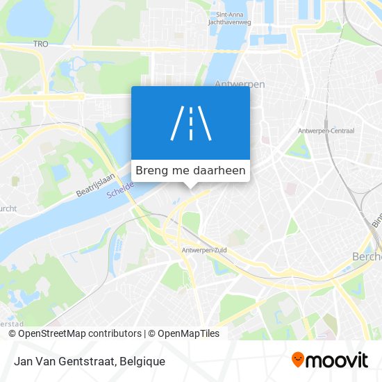 Jan Van Gentstraat kaart