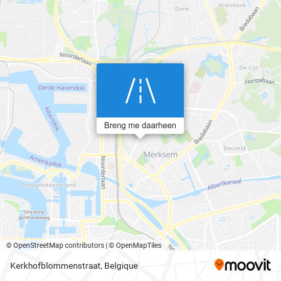 Kerkhofblommenstraat kaart