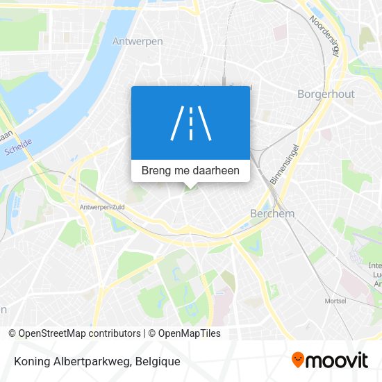 Koning Albertparkweg kaart