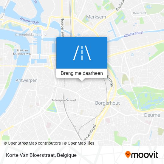 Korte Van Bloerstraat kaart