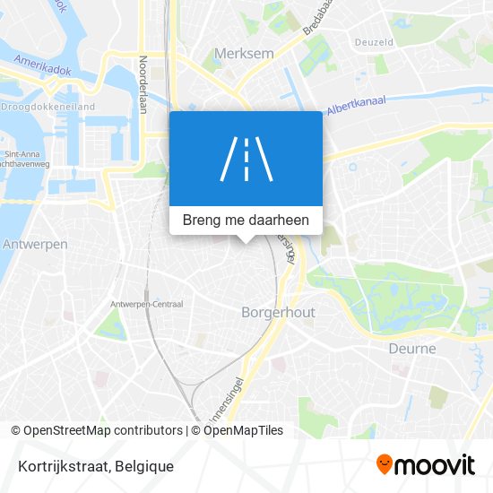 Kortrijkstraat kaart