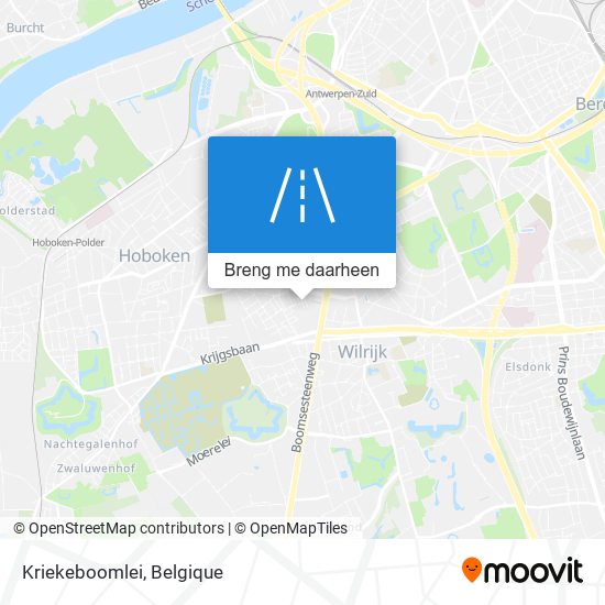 Kriekeboomlei kaart