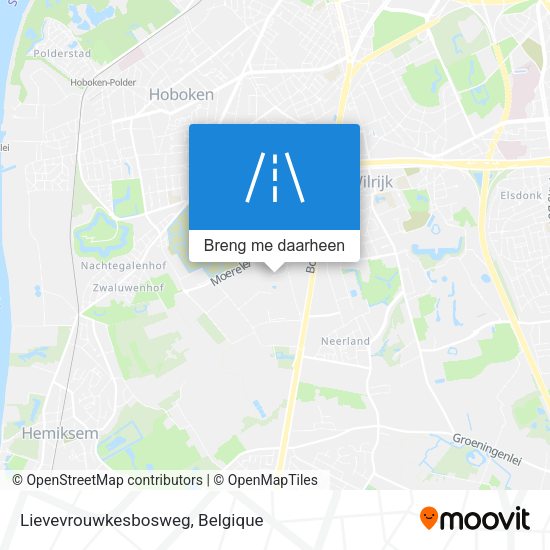 Lievevrouwkesbosweg kaart