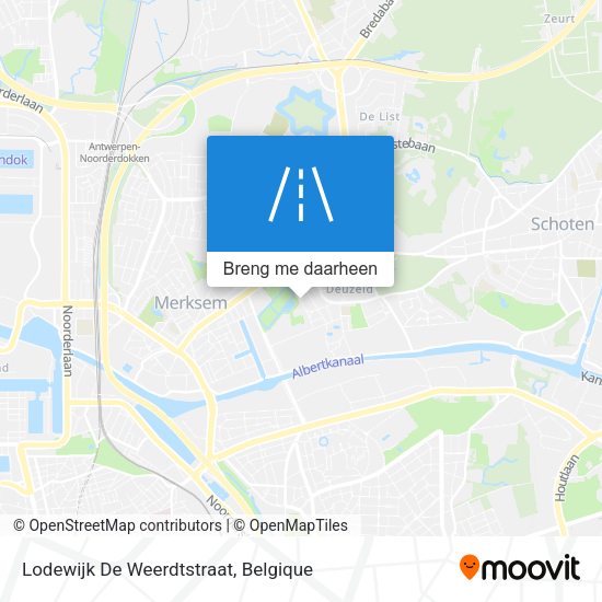 Lodewijk De Weerdtstraat kaart