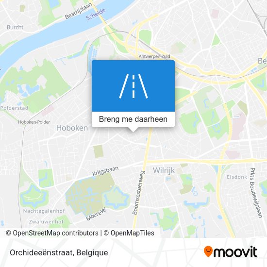 Orchideeënstraat kaart