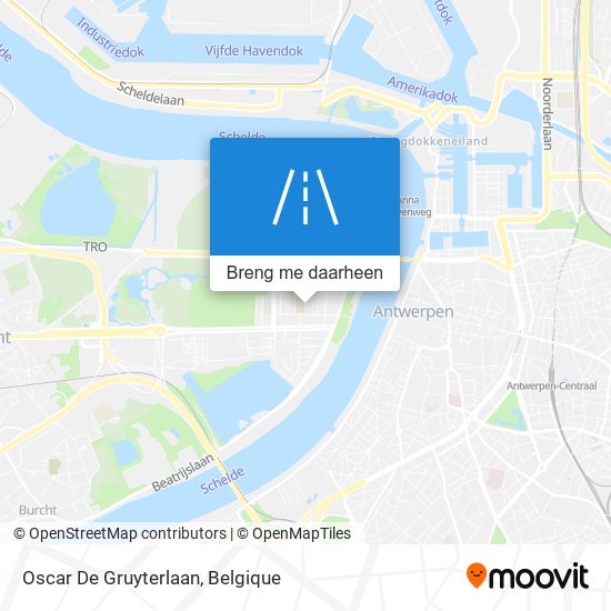 Oscar De Gruyterlaan kaart