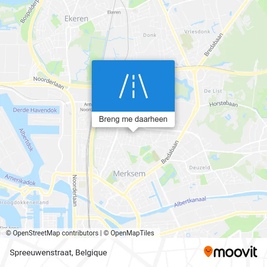 Spreeuwenstraat kaart