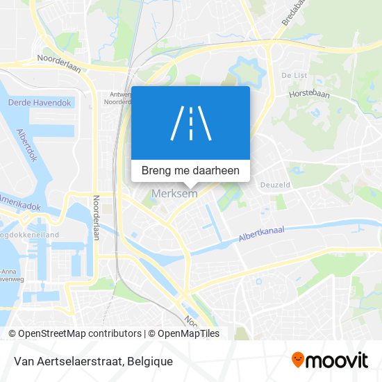 Van Aertselaerstraat kaart