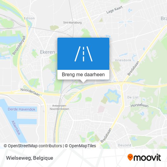 Wielseweg kaart